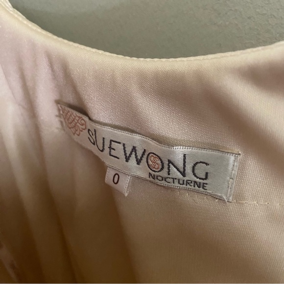 Sue Wong Nocturne Cream Beaded Mini Dress - Perfect Courthouse Wedding Dress - Picture 6 of 8